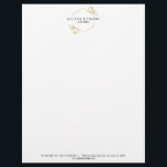 Ornate Gold Vine and Leaf Emblem Letterhead<br><div class="desc">Coordinates with the Ornate Gold Vine and Leaf Emblem Business Card Template by 1201AM. An open,  vine and leaf bordered hexagon shape holds your name or business name on this stylish letterhead. © 1201AM CREATIVE</div>