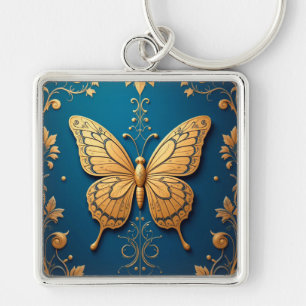 Ornate Golden 🦋 Butterfly Art Gift 🦋 Keychain