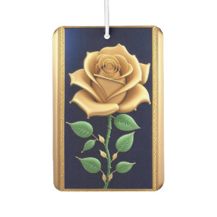 Ornate Golden Rose Artwork Air Freshener