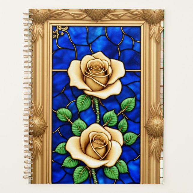 Ornate Golden Rose Artwork Planner (Front)