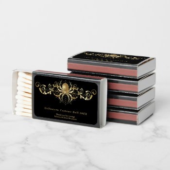 Ornate Golden Spider On Black  Matchboxes by Wedding_Trends at Zazzle