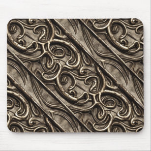 Ornate Gothic Abstract Flowing Metal Mouse Pad