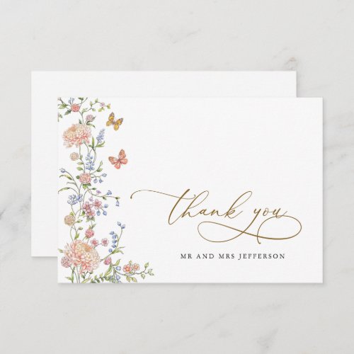 Ornate Grace Pastel Blush Floral Wedding Thank You