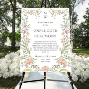 Ornate Grace Pastel Unplugged Wedding Ceremony Foam Board