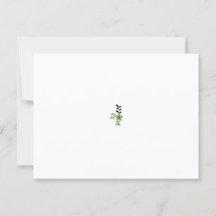 Ornate green flower with red center, dark leaves, postcard
