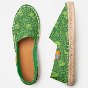 Ornate Green Grinch Pattern Espadrilles