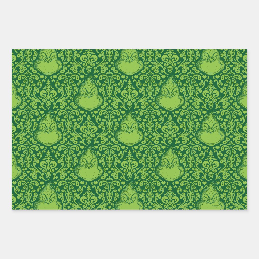 Disover Ornate Green funny character Pattern Wrapping Paper