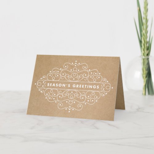 ORNATE GREETING  HOLIDAY GREETING CARD