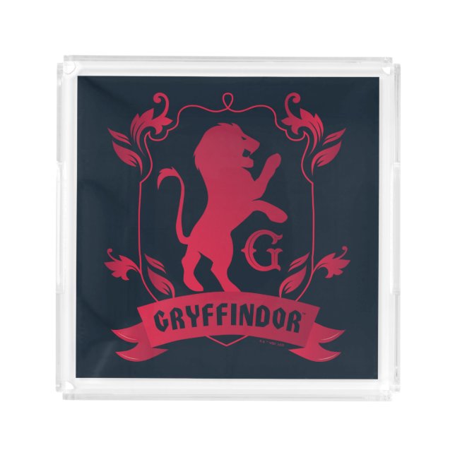 Ornate GRYFFINDOR™ House Crest Acrylic Tray (Front)