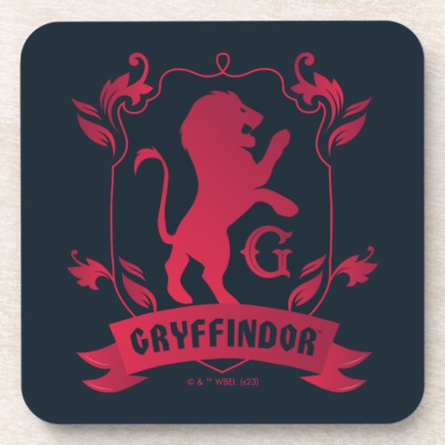 Ornate GRYFFINDOR House Crest Beverage Coaster