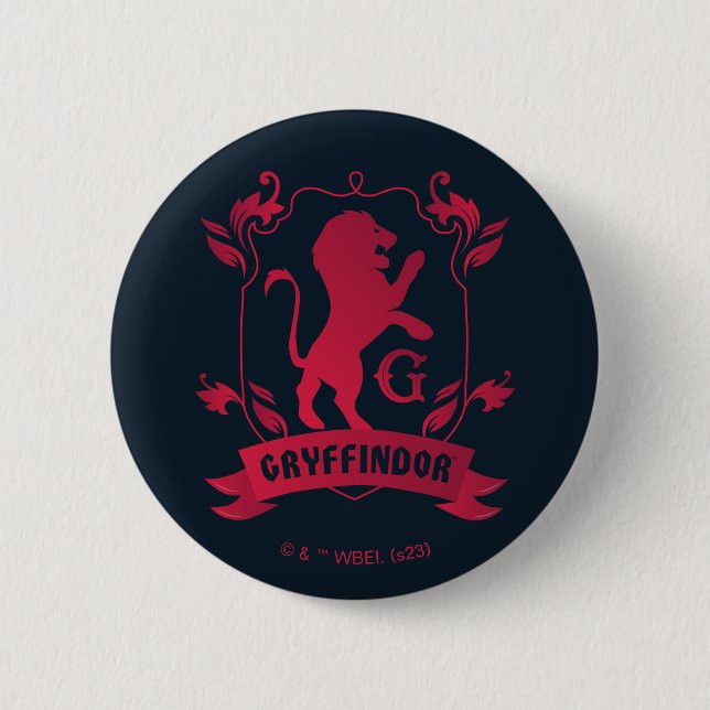 Ornate GRYFFINDOR™ House Crest Button (Front)