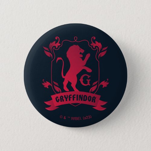 Ornate GRYFFINDOR House Crest Button