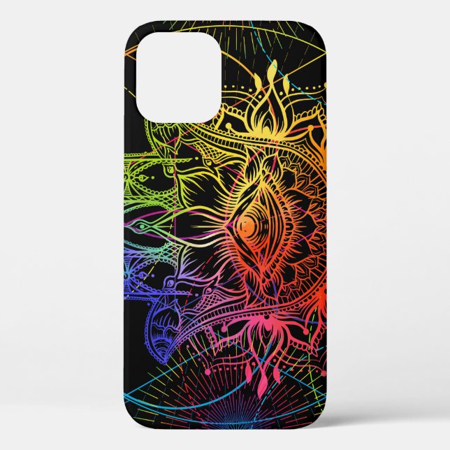 Ornate hamsa: hand-drawn neon pattern. Case-Mate iPhone case (Back)