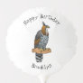 Ornate hawk eagle bird cartoon illustration balloon