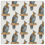 Ornate hawk eagle bird cartoon illustration  fabric