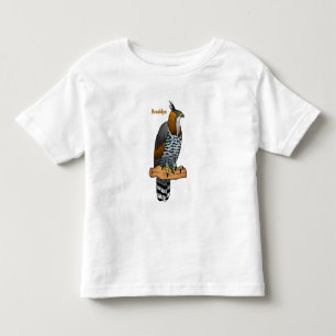 Ornate hawk eagle bird cartoon illustration toddler t-shirt