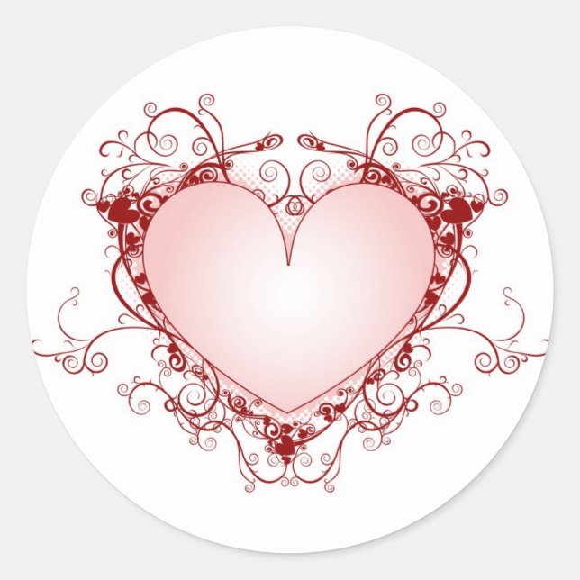 Ornate Heart Sticker (Front)