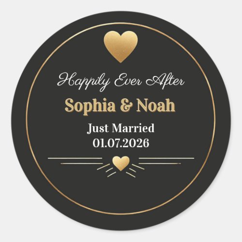  Ornate Heart Wedding Celebration Art Classic Round Sticker