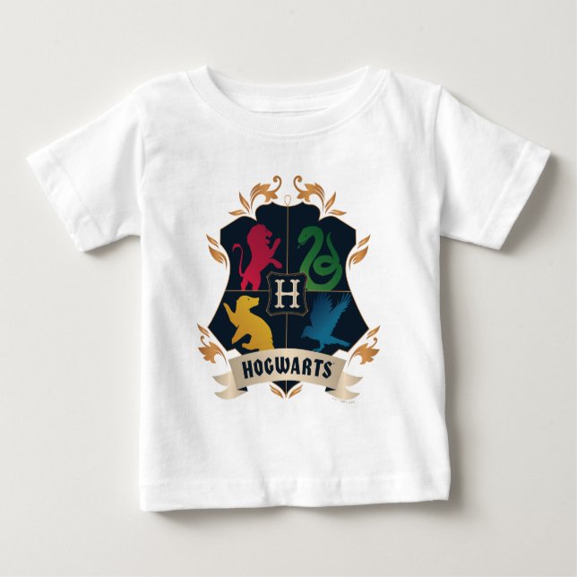 Ornate HOGWARTS™ House Crest Baby T-Shirt (Front)