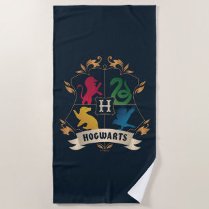 Ornate HOGWARTS™ House Crest Beach Towel