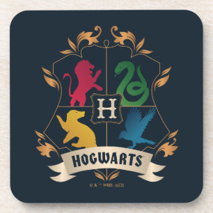 Ornate HOGWARTS™ House Crest Beverage Coaster