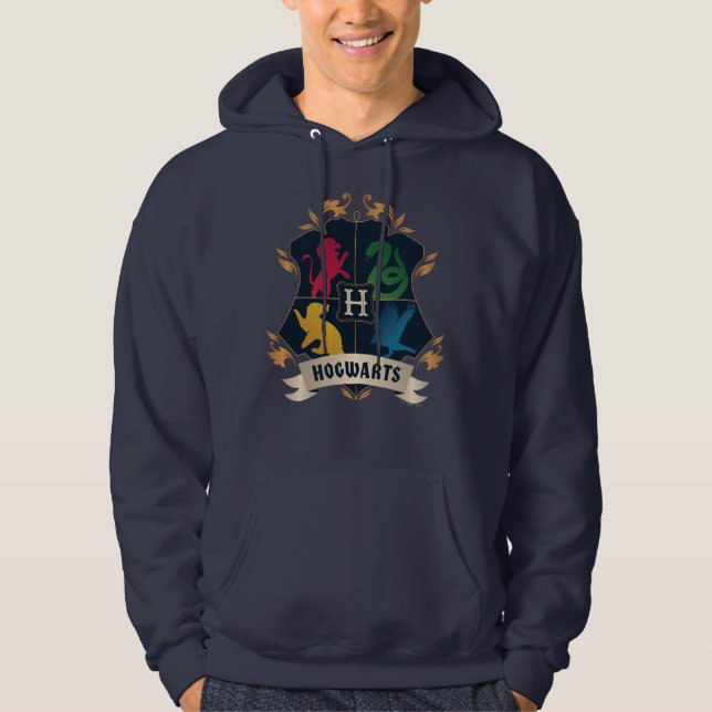 Ornate HOGWARTS™ House Crest Hoodie (Front)