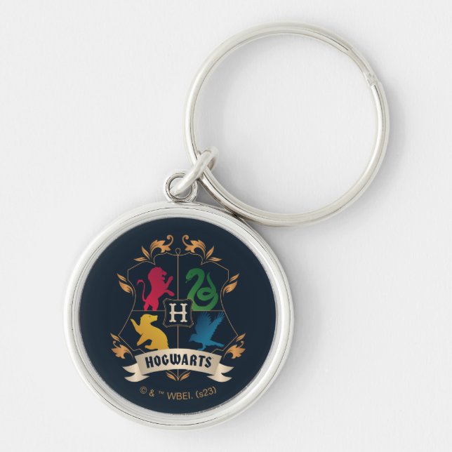 Ornate HOGWARTS™ House Crest Keychain (Front)
