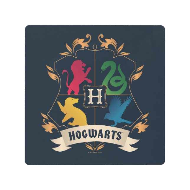 Ornate HOGWARTS™ House Crest Metal Print (Front)