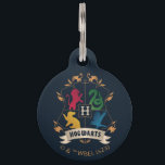 Ornate HOGWARTS™ House Crest Pet ID Tag<br><div class="desc">HARRY POTTER™ | Check out this ornate HOGWARTS™ Crest with colorful silhouettes of the four houses!</div>