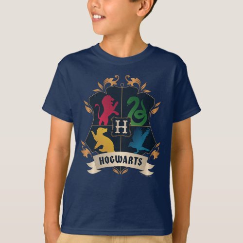 Ornate HOGWARTSâ House Crest T_Shirt