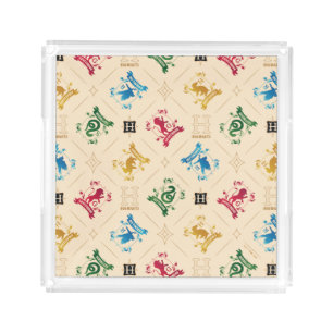 Ornate HOGWARTS™ House Crests Pattern Acrylic Tray