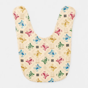 Ornate HOGWARTS™ House Crests Pattern Baby Bib