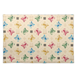 Ornate HOGWARTS™ House Crests Pattern Cloth Placemat
