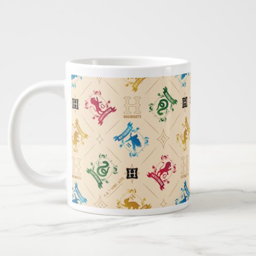 Ornate HOGWARTSâ House Crests Pattern Giant Coffee Mug