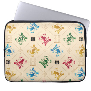 Ornate HOGWARTS™ House Crests Pattern Laptop Sleeve