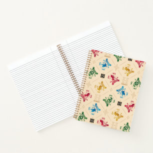 Ornate HOGWARTS™ House Crests Pattern Notebook