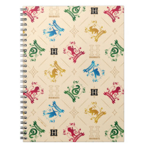 Ornate HOGWARTS™ House Crests Pattern Notebook