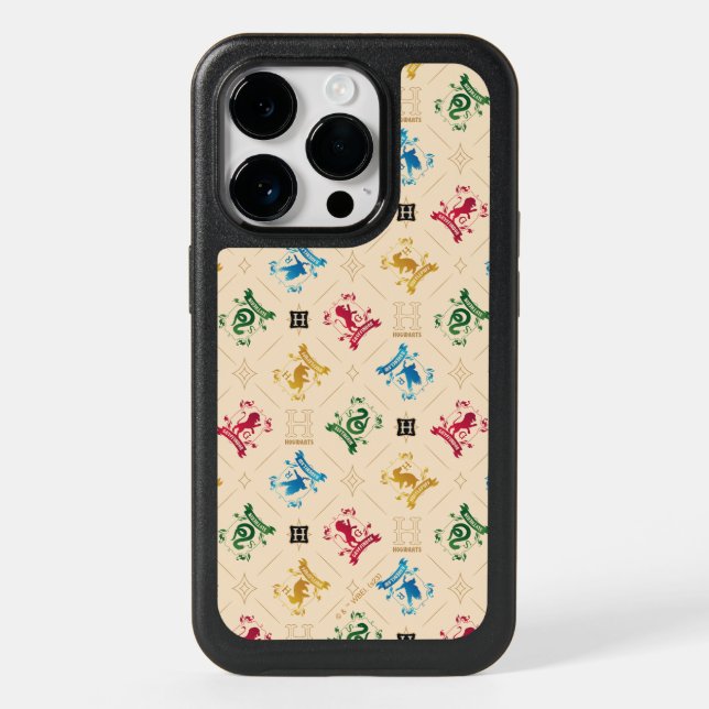 Ornate HOGWARTS™ House Crests Pattern Otterbox iPhone Case (Back)