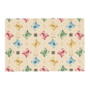 Ornate HOGWARTS™ House Crests Pattern Placemat