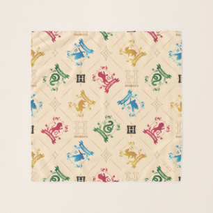 Ornate HOGWARTS™ House Crests Pattern Scarf