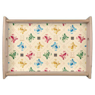 Ornate HOGWARTS™ House Crests Pattern Serving Tray