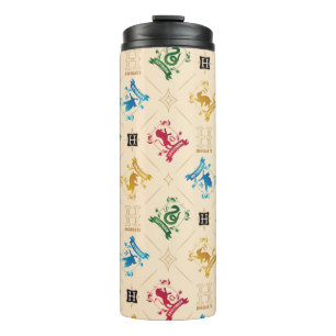 Ornate HOGWARTS™ House Crests Pattern Thermal Tumbler