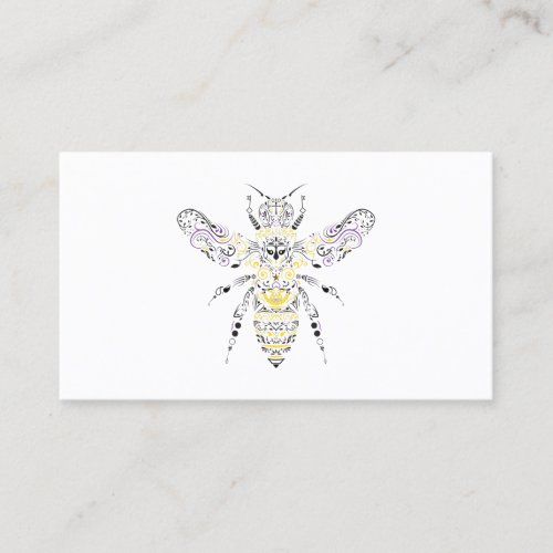 ornate honey bee business card