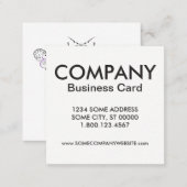 ornate honey bee square business card (Front/Back)