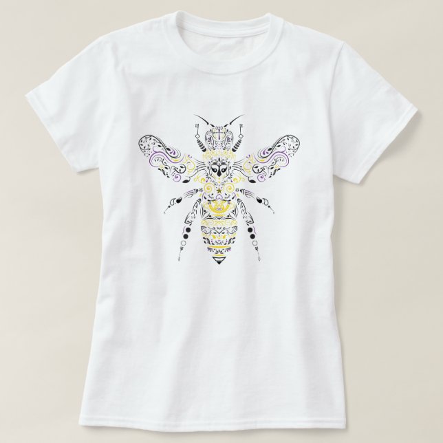 ornate honey bee T-Shirt (Design Front)