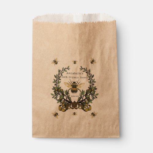 Ornate Honey Label Personalize Favor Bag