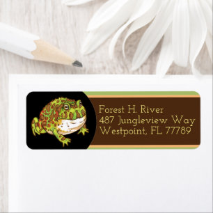 Ornate Horned Frog Label
