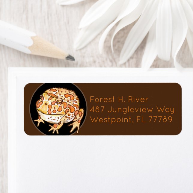 Ornate Horned Frog Label (Insitu)