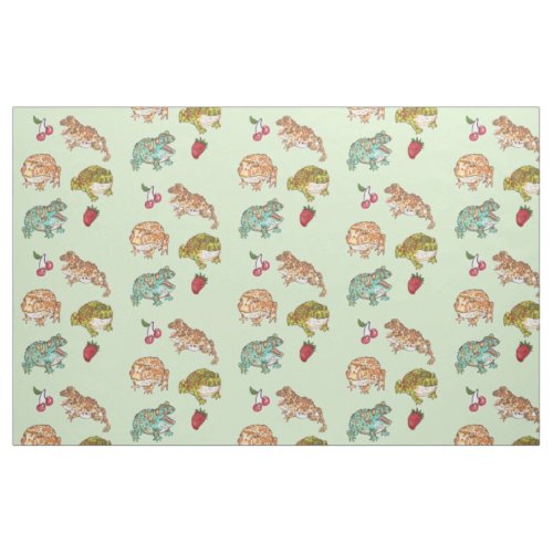 Ornate Horned Frogs Fabric