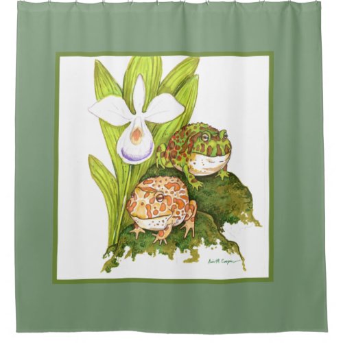 Ornate Horned Frogs Shower Curtain